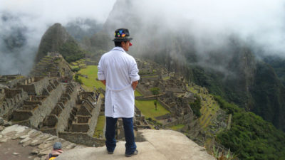 David's self-portrait at Machu Picchu.