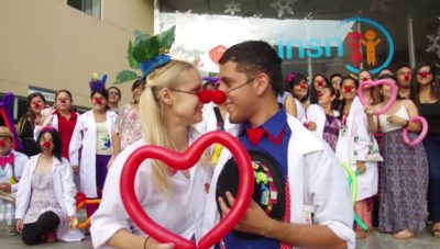 David proposed to Jenna on the steps of the Children's Hospital in Lima witnessed by friends and fellow members of the 3.16 Hospital Clown group.